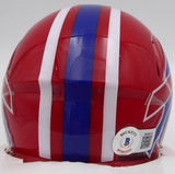 Stefon Diggs Autographed Signed Bills Mini Helmet With Visor Beckett QR #W508014