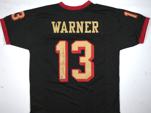 Kurt Warner Autographed Black Pro Style Jersey-Beckett W Hologram *Black