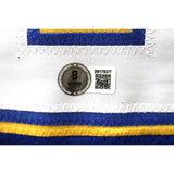 Alex English Autographed Pro Style Blue XL Jersey HOF Beckett Witness 51626