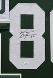 FRAMED NEW YORK JETS WAYNE CHREBET AUTOGRAPHED SIGNED JERSEY JSA COA