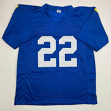Autographed/Signed Trent McDuffie Los Angeles LA Blue Football Jersey JSA COA