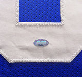 SEAHAWKS TYLER LOCKETT AUTOGRAPHED FRAMED BLUE THROWBACK JERSEY MCS HOLO 235667