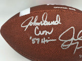 John David Crow & Johnny Manziel Autographed Wilson Football Texas A&M Beckett