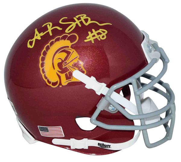 AMON-RA ST BROWN AUTOGRAPHED USC TROJANS MINI HELMET BECKETT