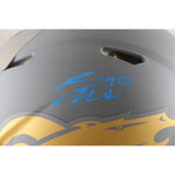 Bo Nix Autographed Denver Broncos Authentic Slate Helmet Beckett Witness 55107