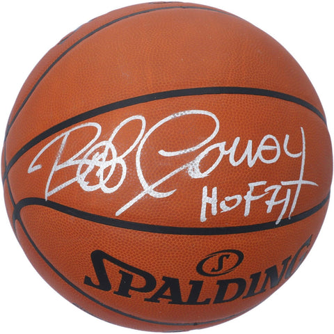 Bob Cousy Boston Celtics Signed Spalding Official Basketball & "HOF 71" Insc