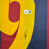 Framed Autographed/Signed Luis Suarez 35x39 FC Barcelona Jersey Beckett COA