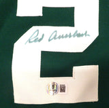 Boston Celtics Red Auerbach Autographed Green Jersey Beckett BAS QR #BS30065