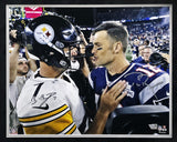 Tom Brady & Ben Roethlisberger Autographed Framed 16x20 Photo UDA Holo BF1945340