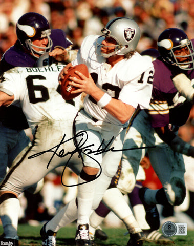 Ken Stabler Autographed Oakland Raiders 8x10 Photo Beckett 45185