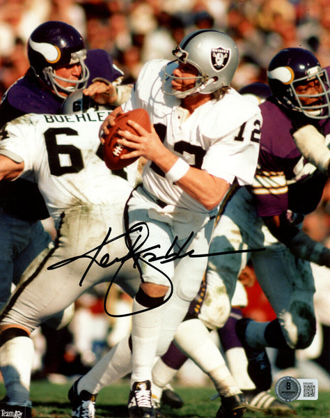 Ken Stabler Autographed Oakland Raiders 8x10 Photo Beckett 45185