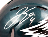 Jake Elliott Autographed Philadelphia Eagles Speed Mini Helmet - PSA *Silver