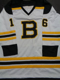 Derek Sanderson Signed Bruins White Jersey (JSA COA) Boston Center (1968-1972)