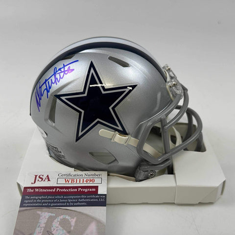 Autographed/Signed Danny White Dallas Cowboys Mini Football Helmet JSA COA