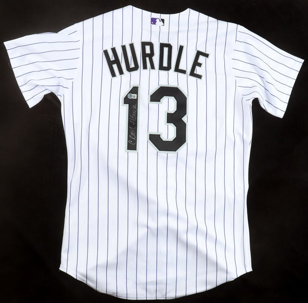 Clint Hurdle Signed Colorado Rockies Jersey (Beckett) Colorado Manager 6 Years