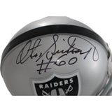 Otis Sistrunk Signed Oakland Raiders VSR4 Replica Mini Helmet Beckett 44225
