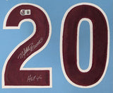 Mike Schmidt Philadelphia Signed Framed Blue Baseball Jersey HOF 95 BAS