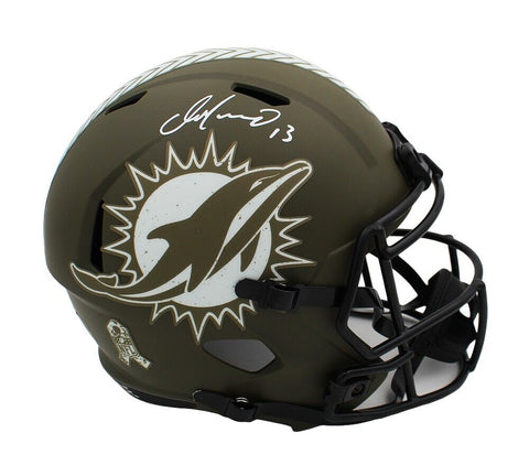 Dan Marino Signed Miami Dolphins Speed Full Size Salute to Service NFL Helmet