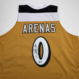 Autographed/Signed Gilbert Arenas Washington Gold Jersey Beckett BAS COA