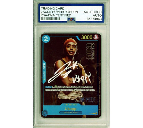 Jacob Romero Gibson Signed One Piece Live Action Usopp Encapsulated Game Card