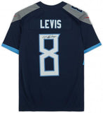 Framed Will Levis Tennessee Titans Signed Navy Nike Limited Jersey