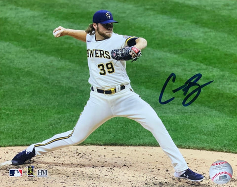 Brewers 2021 CY Young Pitcher CORBIN BURNES #39 Signed 8x10 Photo #9 AUTO -