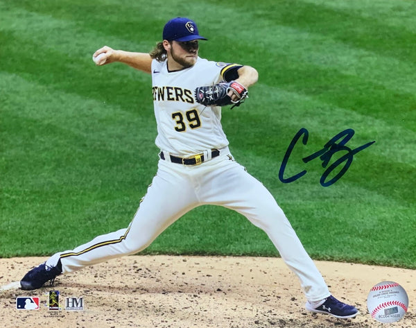 Brewers 2021 CY Young Pitcher CORBIN BURNES #39 Signed 8x10 Photo #9 AUTO -