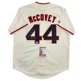 Autographed/Signed Willie McCovey "521 HR's" San Francisco Cream Jersey JSA COA