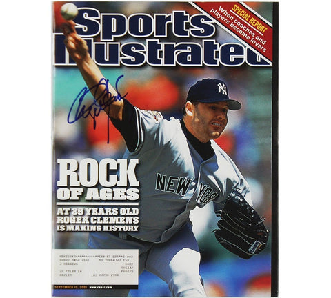 Roger Clemens Signed New York Yankees Sports Illustrated "Rock of Ages" Magazine