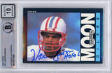 Warren Moon Autographed 1985 Topps #251 (Grade 10) Slabbed BAS 39900
