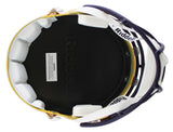 LSU Justin Jefferson Signed Yellow Full Size Speed Rep Helmet W/ Case BAS Wit