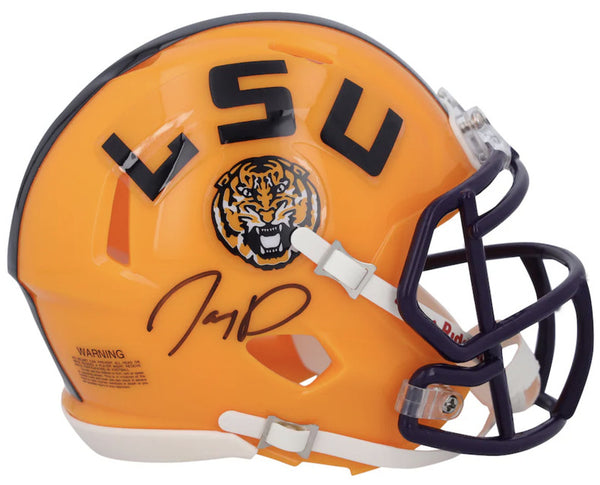 Jayden Daniels Autographed LSU Tigers Mini Speed Helmet Fanatics