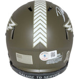 D'Andre Swift Signed Philadelphia Eagles 22 Salute Mini Helmet Beckett 43011