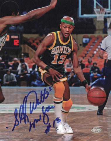 Donald Slick Watts Autographed 8x10 Photo Seattle Supersonics MCS Holo #87381