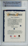 Tony Dorsett Autographed 2002 Gridiron Kings #175 Trading Card BAS Slab 38660
