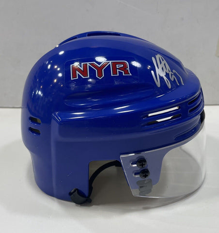 Mika Zibanejad signed NY Rangers Mini Helmet #93 Autograph Fanatics COA
