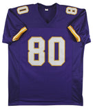 Cris Carter Authentic Signed Purple Pro Style Jersey Autographed BAS Witnessed