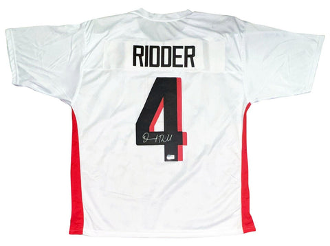 DESMOND RIDDER AUTOGRAPHED ATLANTA FALCONS #4 WHITE ROOKIE JERSEY BECKETT