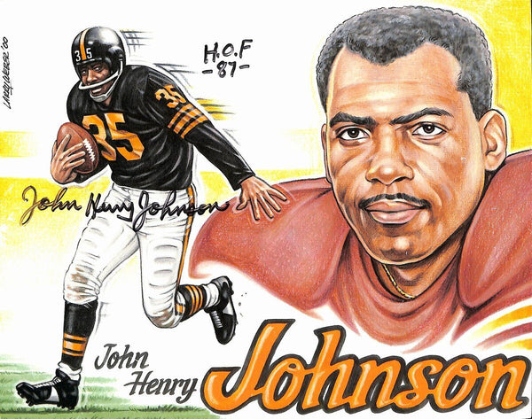John Henry Johnson Pittsburgh Steelers HOF 1987 Signed/Auto 8x10 Photo 189494