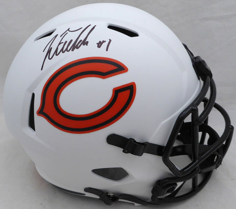Justin Fields Autographed Lunar Eclipse Full Size Helmet Bears Beckett W995779