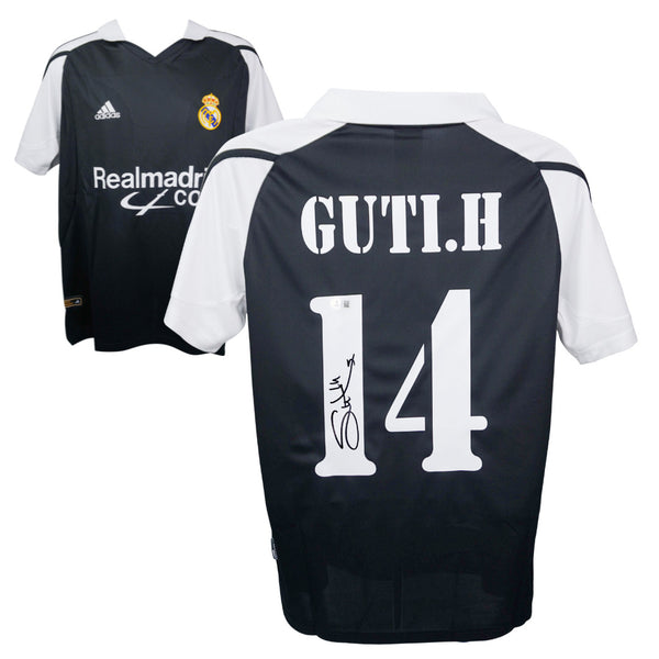 Guti Hernandez Signed Real Madrid FC Away Soccer Jersey #14 with Beckett Witness