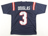 Demario Douglas Signed New England Patriots Jersey (Beckett) 2023 Draft Pick /WR
