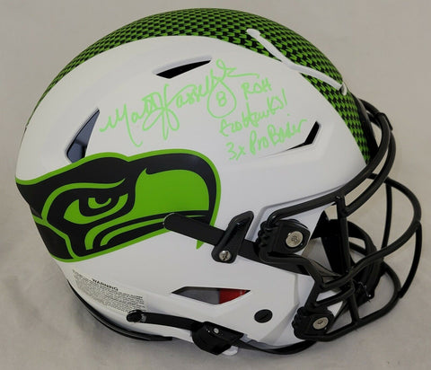 MATT HASSELBECK SIGNED SEAHAWKS LUNAR ECLIPSE SPEEDFLEX HELMET W/ INS BECKETT