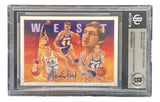 Jerry West Signed 1991-92 UD Jerry West Heroes #9 Lakers Trading Card BAS