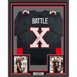 Framed Autographed/Signed Bill Goldberg Battle X 35x39 Jersey JSA COA