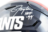 Lawrence Taylor Harry Carson Signed Giants F/S SpeedFlex Helmet HOF- Beckett W