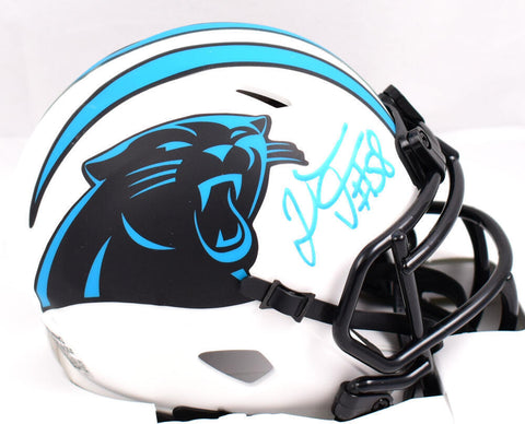 Thomas Davis Autographed Carolina Panthers Lunar Speed Mini Helmet- Prova *Teal