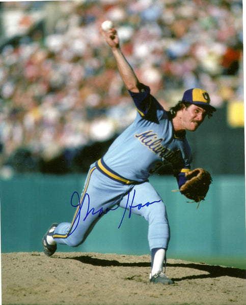Milw Brewers Pitcher MOOSE HAAS Signed 8x10 Photo #9 AUTO ~ 1982 World Series