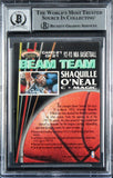 Shaquille O'Neal Signed 1992 Stadium Club Beam Team RC Auto Grade 10 BAS Slab 4