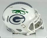 Packers JAYDEN REED Signed Riddell 2024 SALUTE Speed Mini Helmet AUTO - BAS